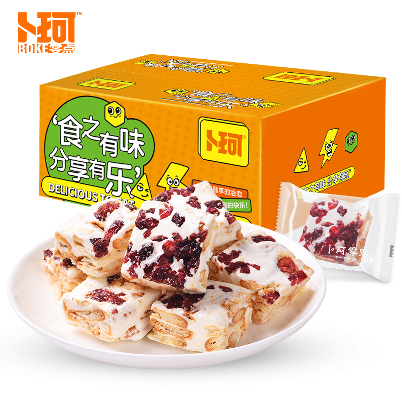 卜珂 食乐分享蔓越莓雪花奶酥480克