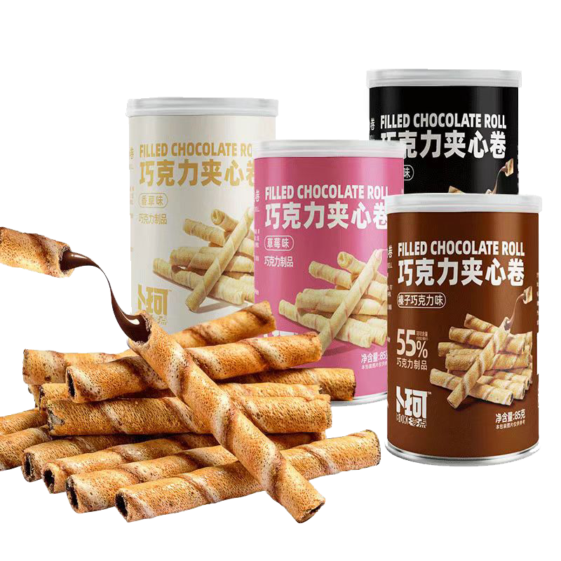 卜珂 巧克力夹心卷组合装680克