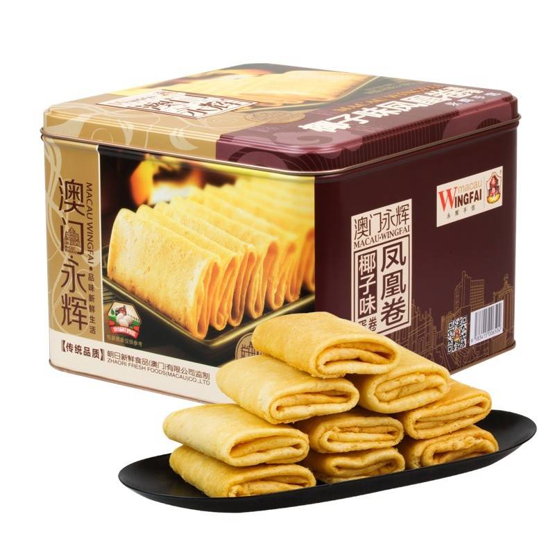 澳门永辉椰子味凤凰卷400g（铁罐）
