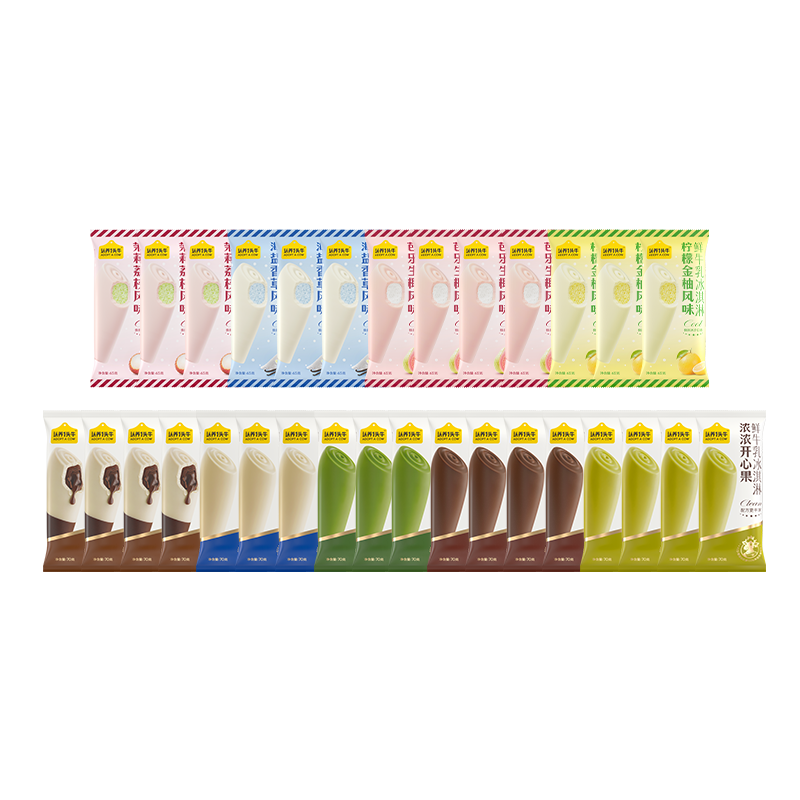 认养一头牛  甄优选鲜牛乳冰淇淋组合 31支