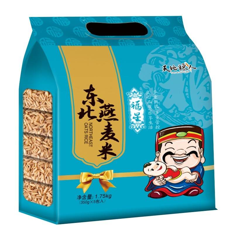 天地粮人精品燕麦米礼袋装（350g*5包）