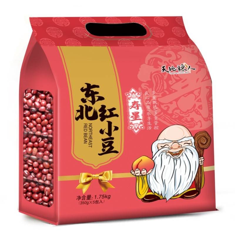 天地粮人精品红小豆礼袋装（350g*5包）