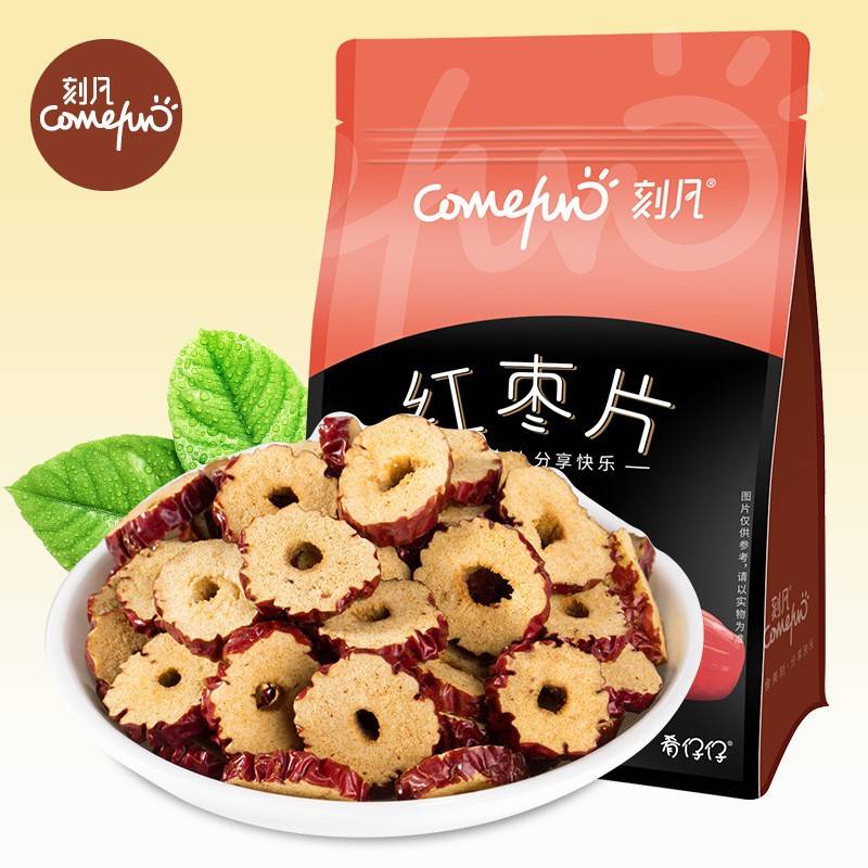 刻凡 红枣片红枣圈500g袋装自封条泡水干吃 蜜饯果干 红枣片500g