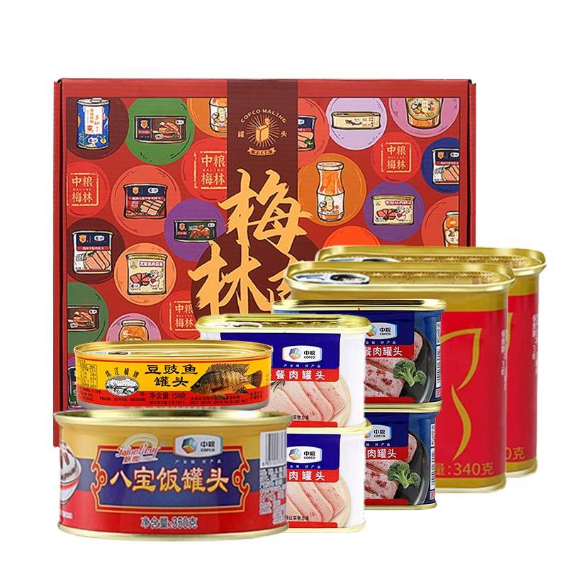 梅林物美价廉午餐肉礼盒1972g