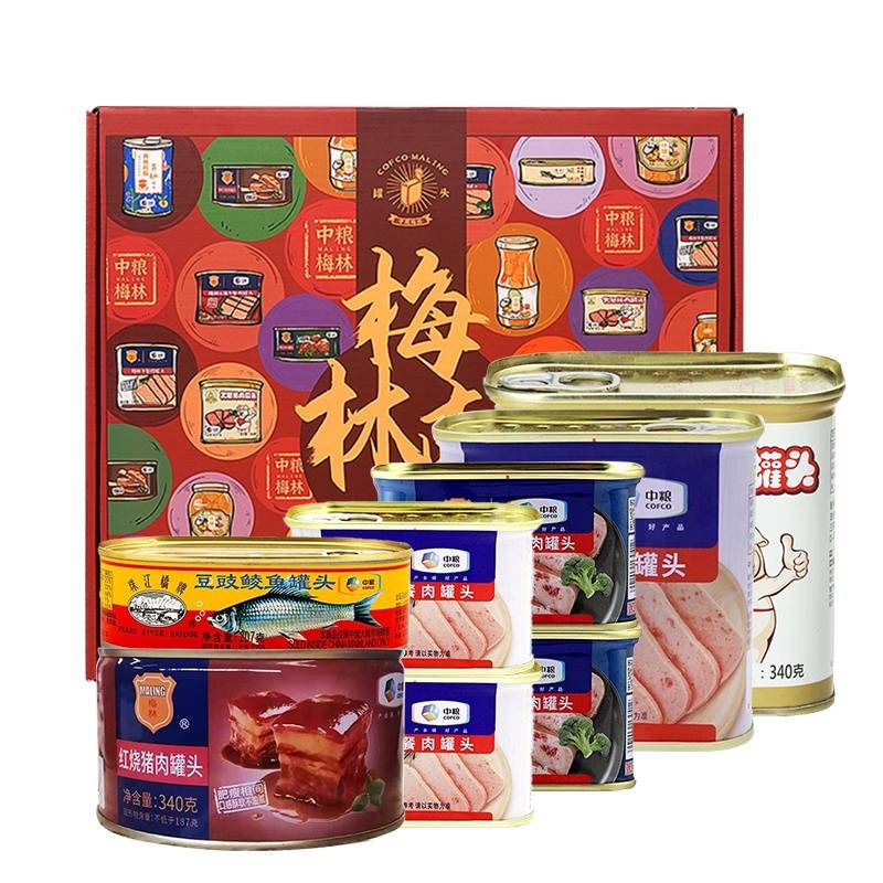 梅林经典多肉午餐肉礼盒2019g