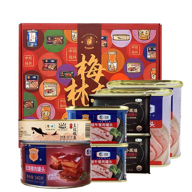 梅林合家庆午餐肉礼盒2039g