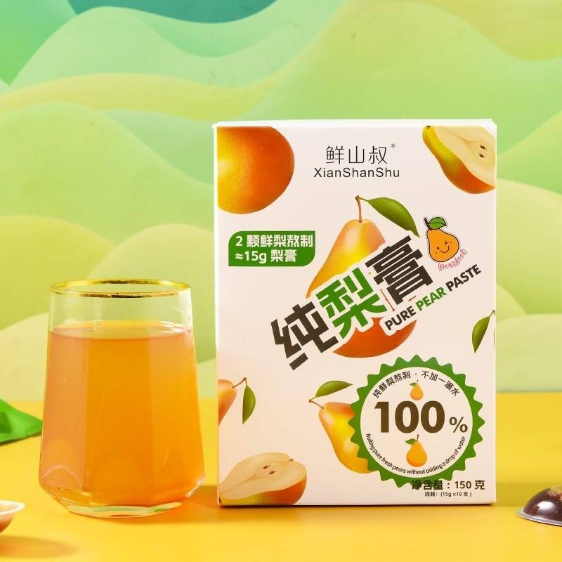 鲜山叔 一勺纯梨膏100%纯鲜梨熬制秋梨膏150g/盒