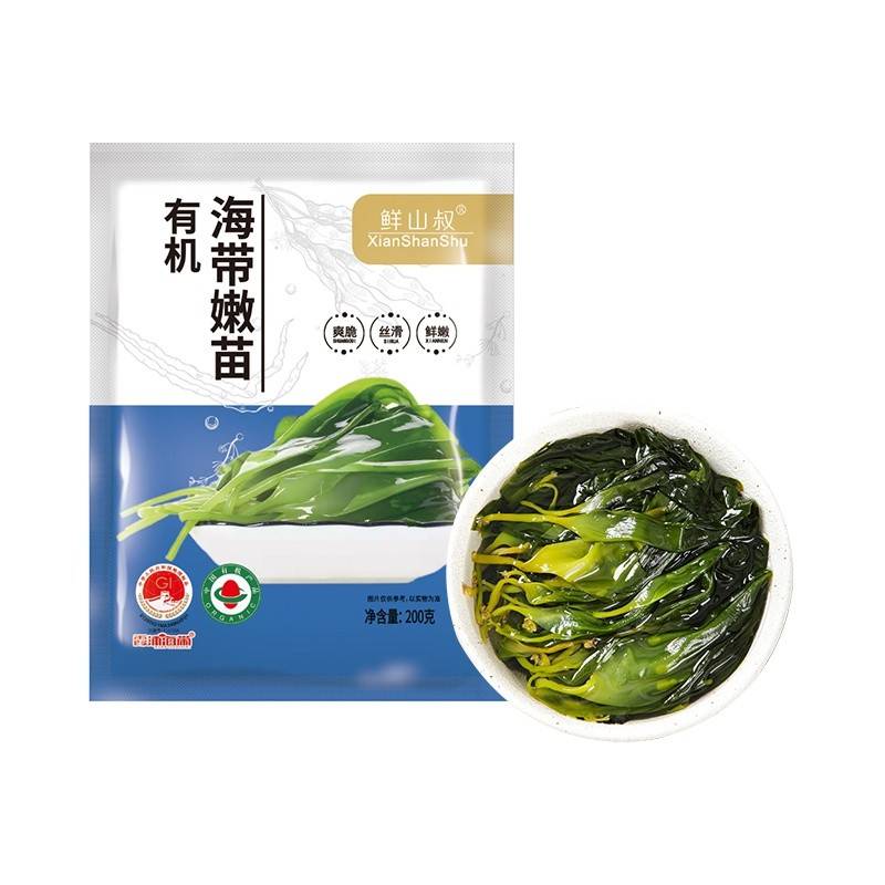 鲜山叔 霞浦有机海带嫩苗200g/1袋