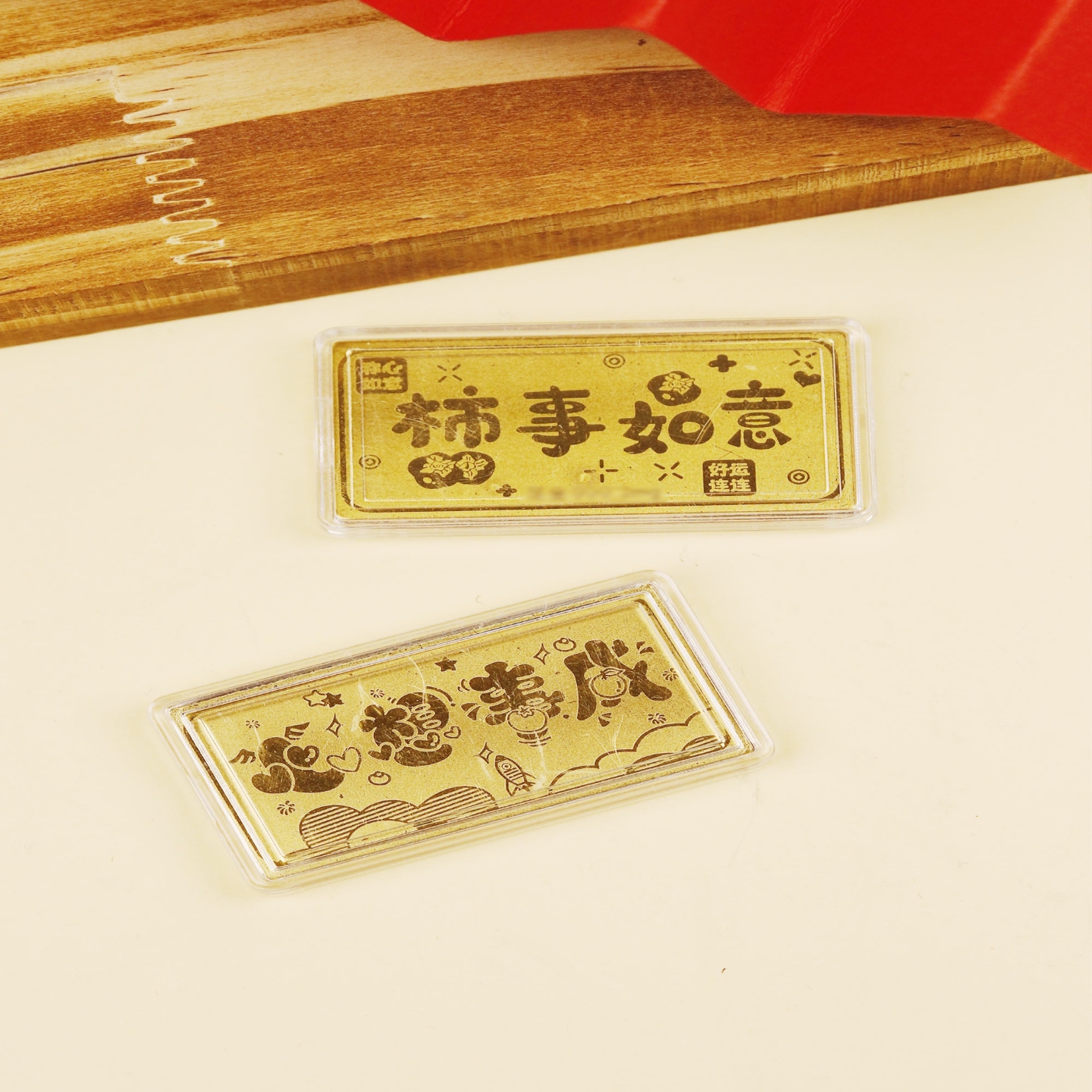 周大金含金手机贴心想事成