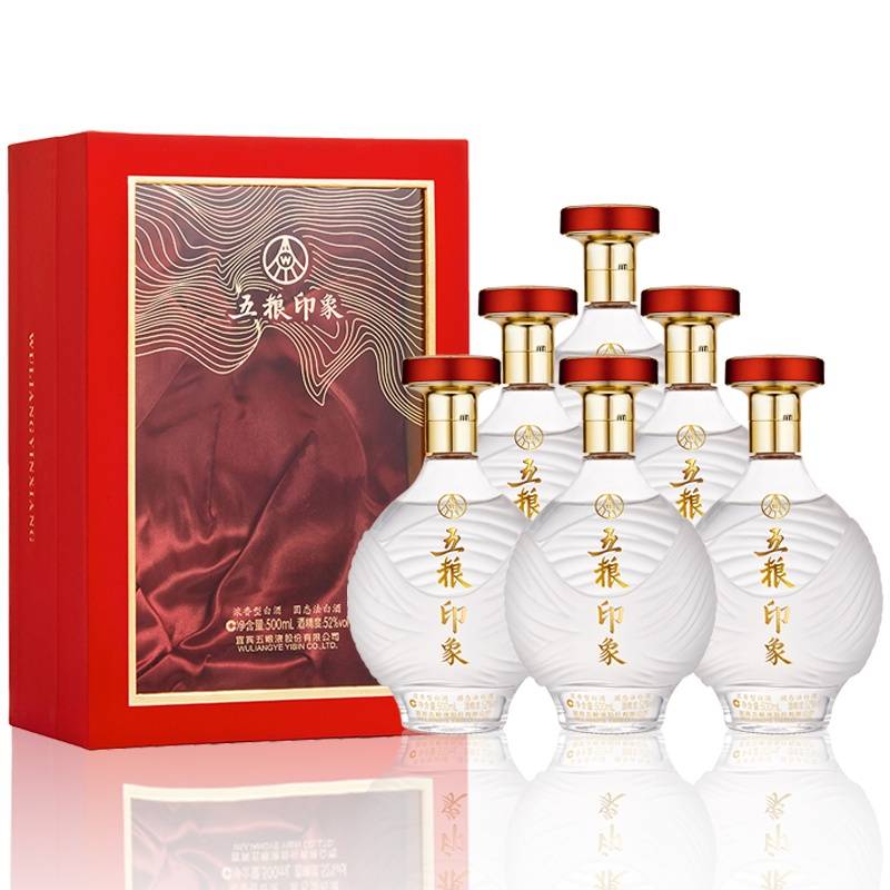五粮液股份 五粮印象·水晶装 52度500ml*6瓶 浓香型固态法纯粮食白酒