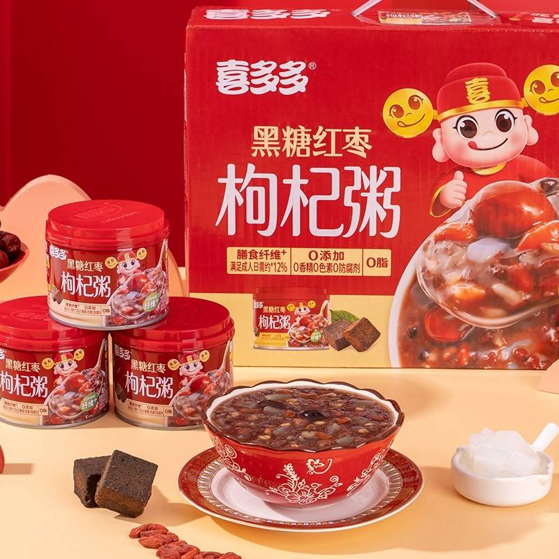 喜多多黑糖红枣枸杞八宝粥