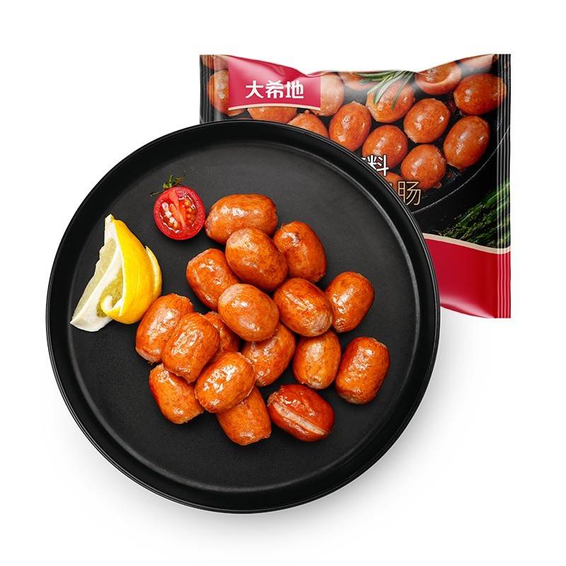 大希地一口肠125g（袋装）*8+赠（嗨味时刻香煎鸡小排80g+意面100g）