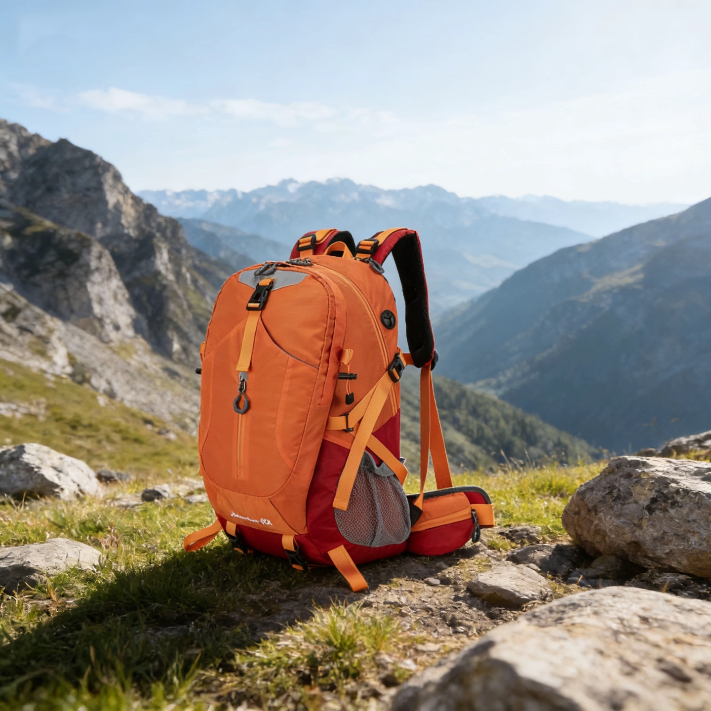 米茄美防水多功能登山旅行背包40L大容量减负双肩包M017