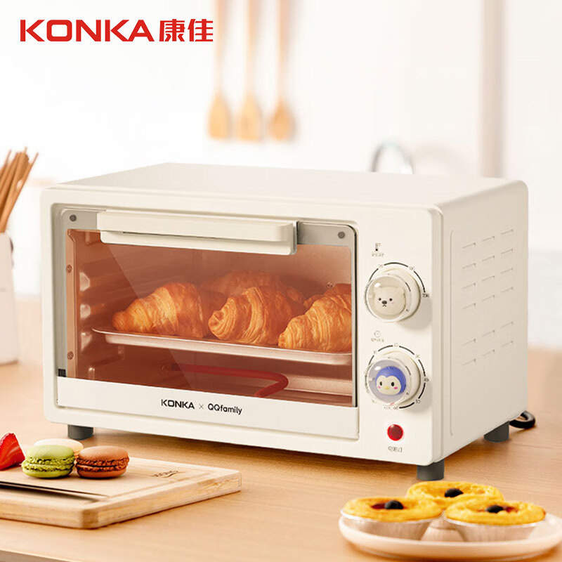 康佳小电 QQ family联名款家用多功能迷你小烤箱10L家用容量KDKX-0110-QQ