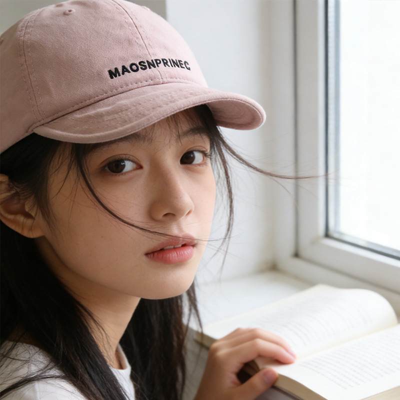 美式复古软檐五片帽小众露营帽子百搭刺绣登山棒球帽短檐鸭舌帽潮
