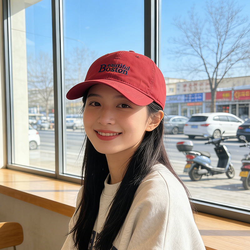 早春男女同款大头围新款刺绣字母棒球帽韩版显脸小鸭舌帽遮阳帽子
