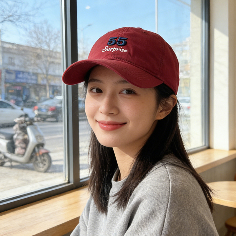 四季纯棉棒球帽子女新款刺绣字母时尚显脸户外休闲运动鸭舌帽子男