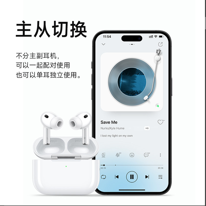浩酷  CES10  真无线ANC降噪蓝牙耳机  白色(A+)