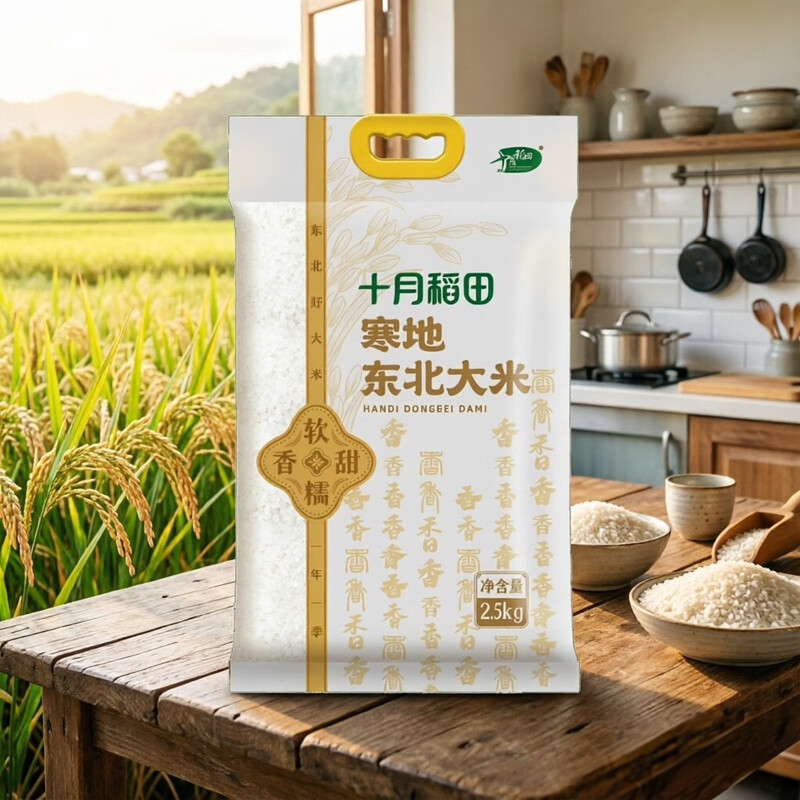 十月稻田寒地东北大米2.5Kg