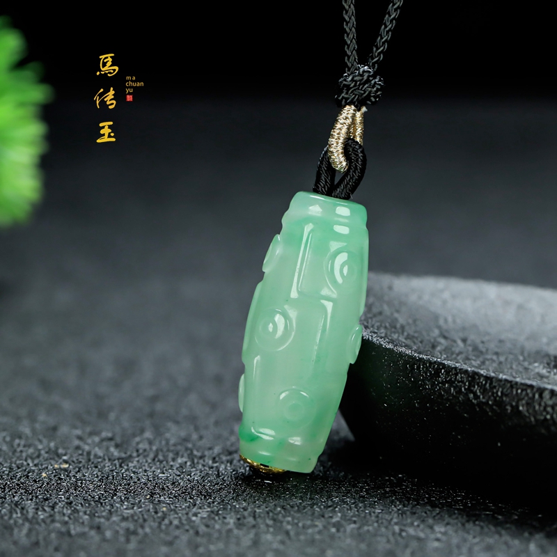 馬传玉 非洲翠九眼天珠吊坠MCY213