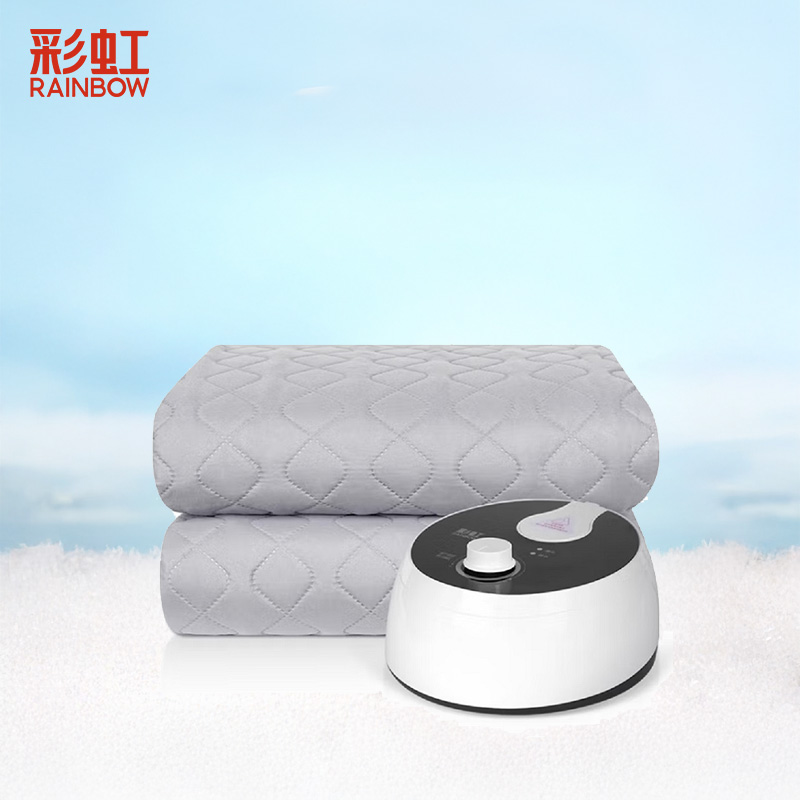 彩虹驱潮保暖除螨磨毛面料双人恒温水暖毯1.8*1.5米 C190