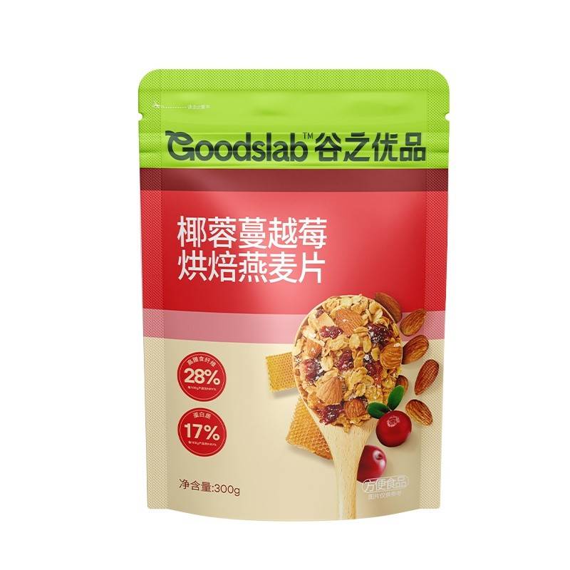 谷之优品 椰蓉蔓越莓烘焙燕麦片