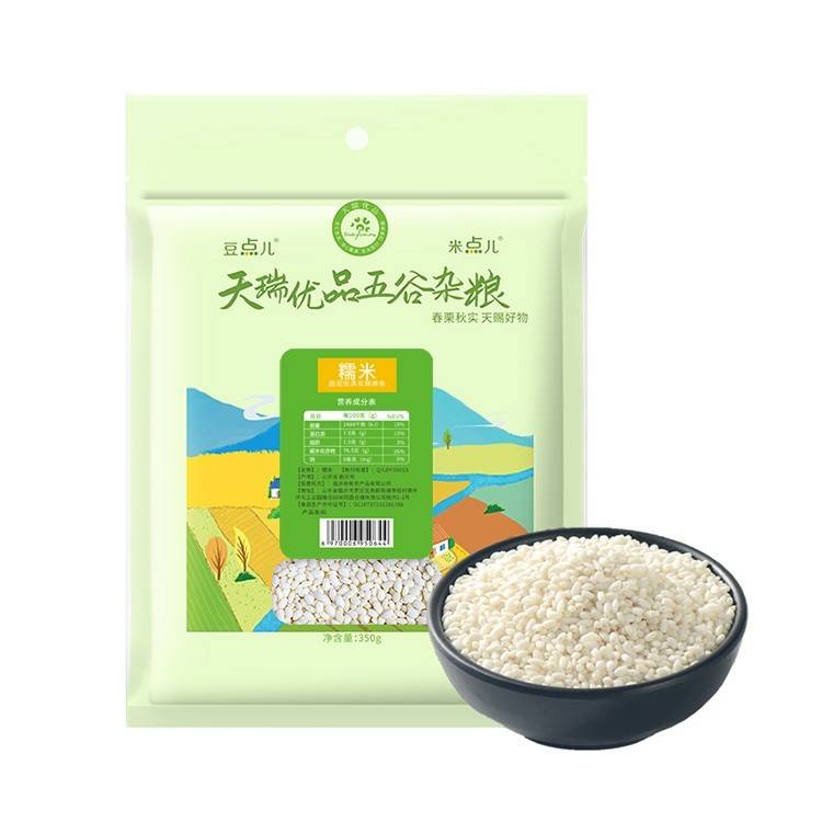 米点儿天瑞优品 东北糯米新米五谷杂粮包粽子专用的圆糯米江米350g*4包