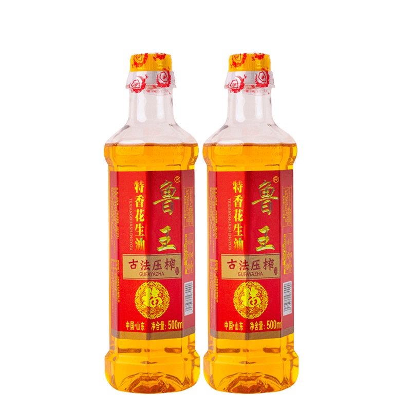 鲁王古法压榨特香花生油  500ml*2