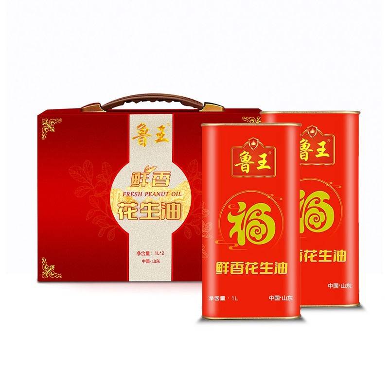 鲁王鲜香花生油1L*2礼盒