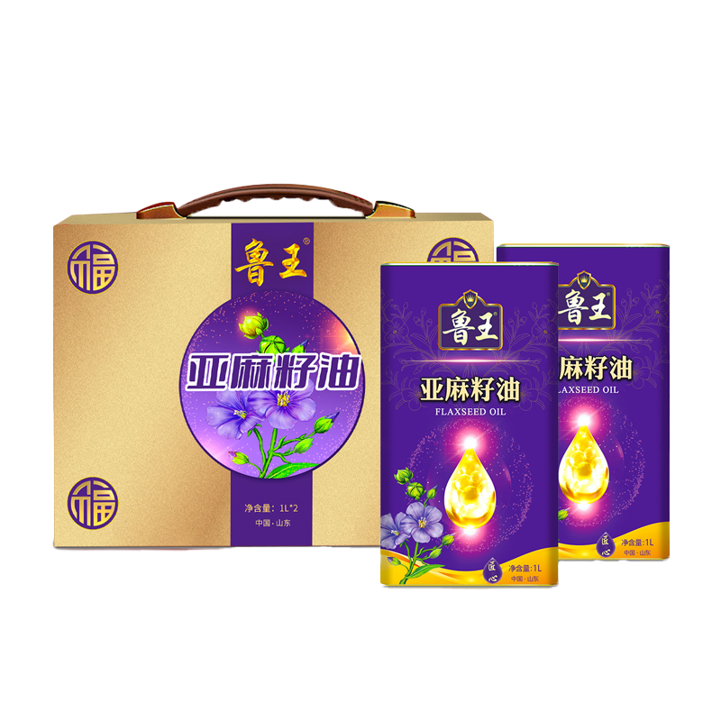 鲁王亚麻籽油1L*2礼盒
