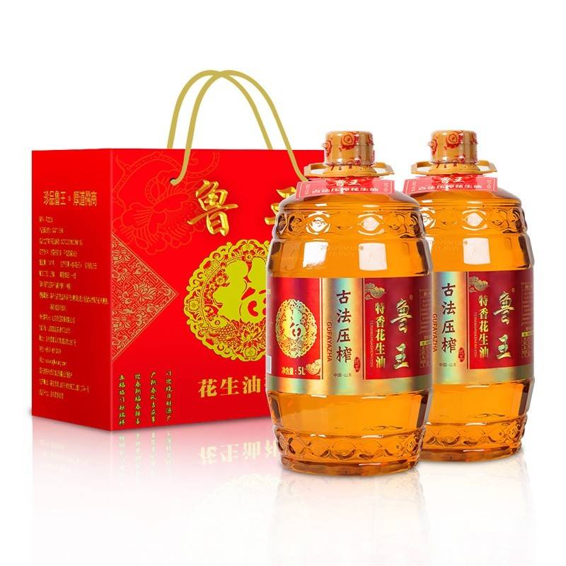 鲁王特香花生油福气礼盒5L*2