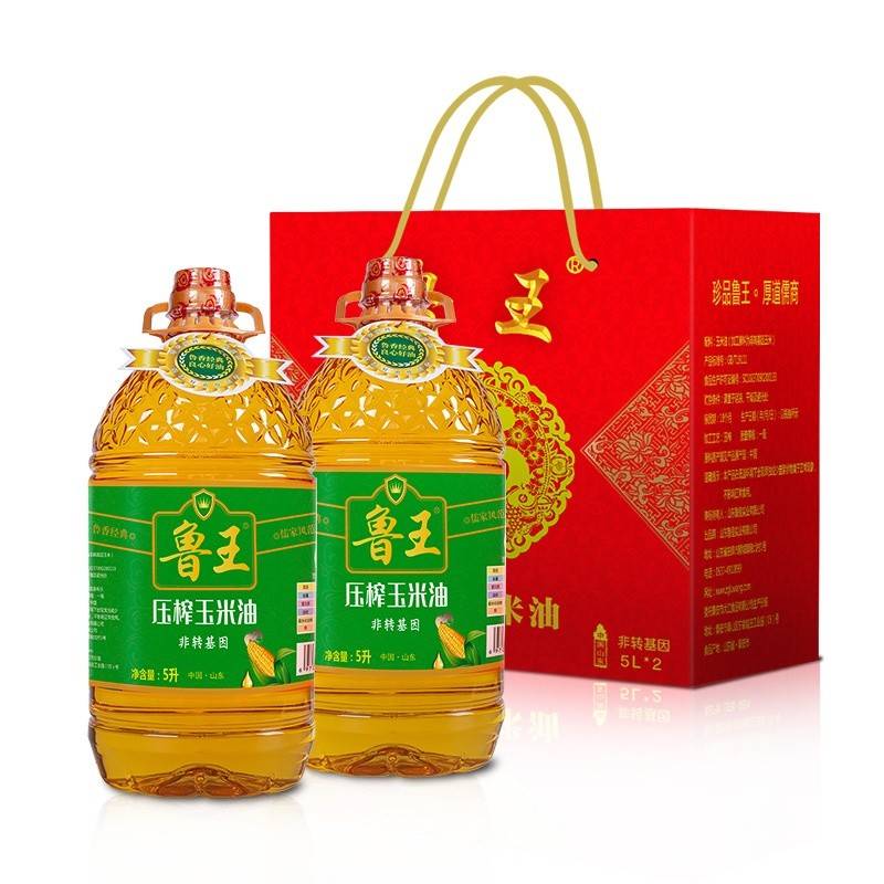 鲁王压榨玉米油吉祥礼盒5L*2