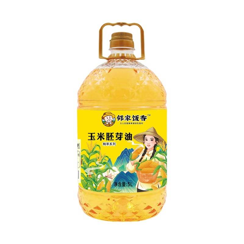 邻家饭香 非转基因 物理压榨一级玉米胚芽油 精粹系列 5L/桶 YF156