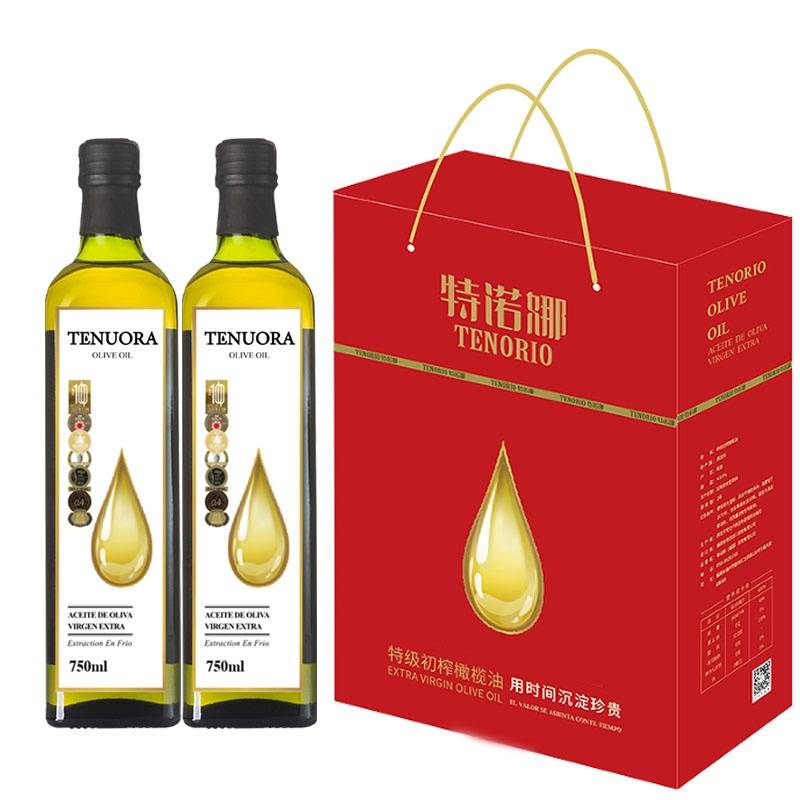 特诺娜特级初榨橄榄油750ML*2礼盒(白金标）