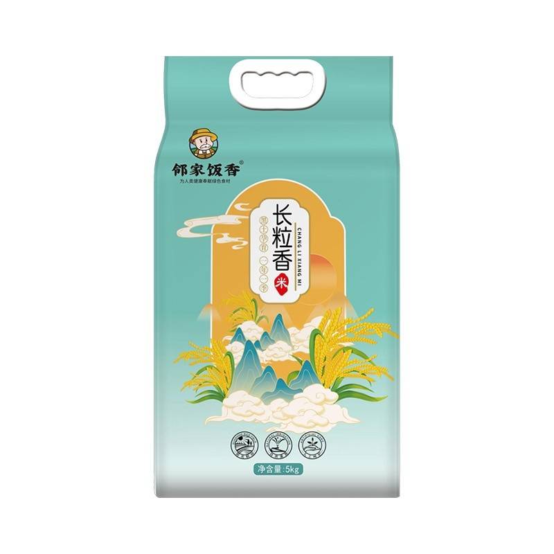 邻家饭香 东北大米 长粒香米 5kg/袋 真空双层包装 LJFX86-C
