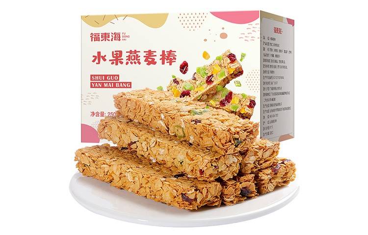 【福东海】水果燕麦棒250克/盒
