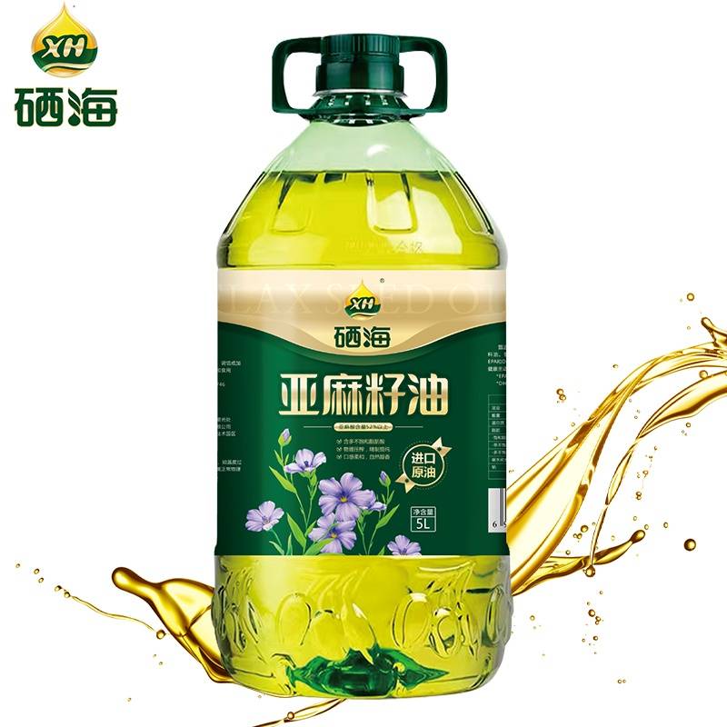 硒海压榨一级纯香亚麻籽油5L