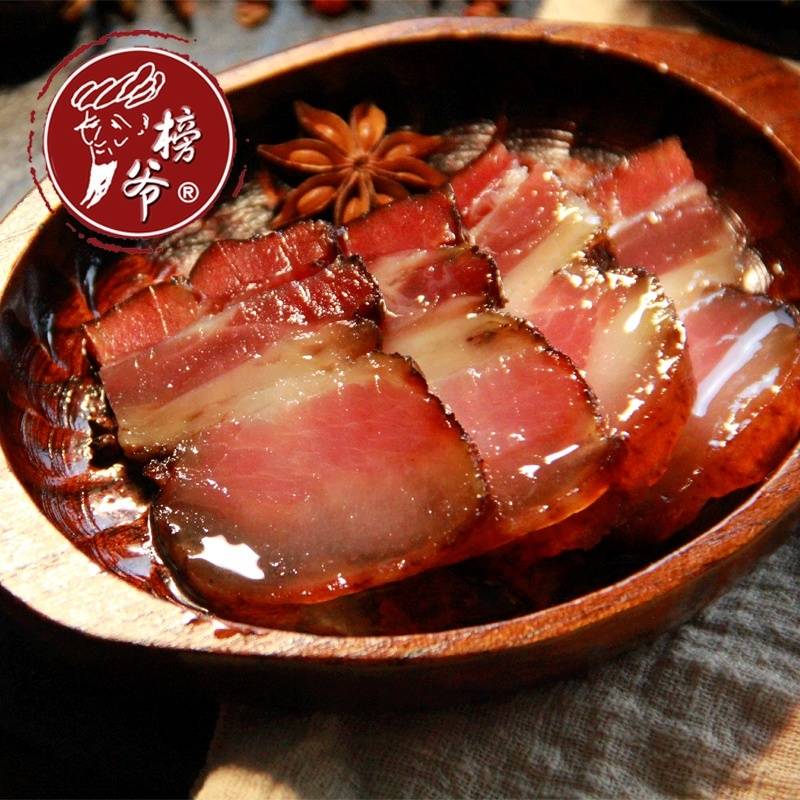 湖南老字号湘西榜爷五花腊肉500克