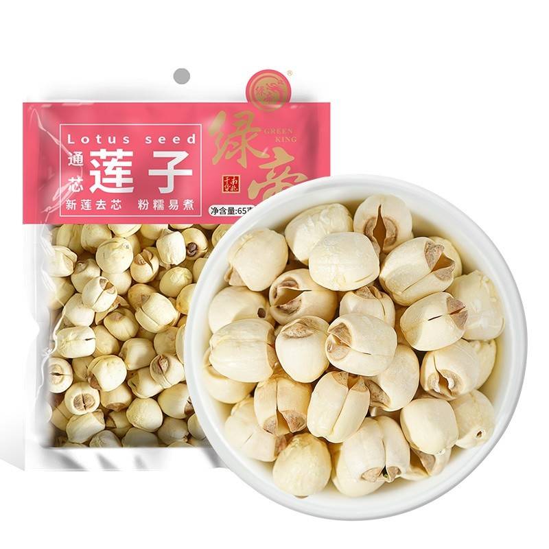 绿帝通心莲子65g*2颗粒圆润自然美味