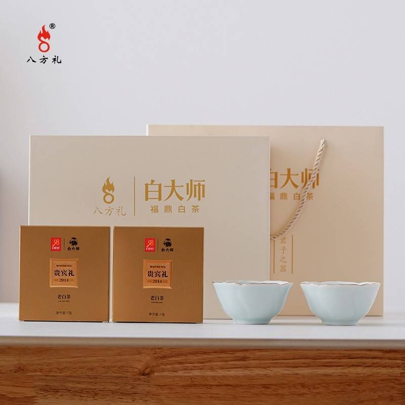 八方礼 莲花主人杯套组（白大师茶礼组合）