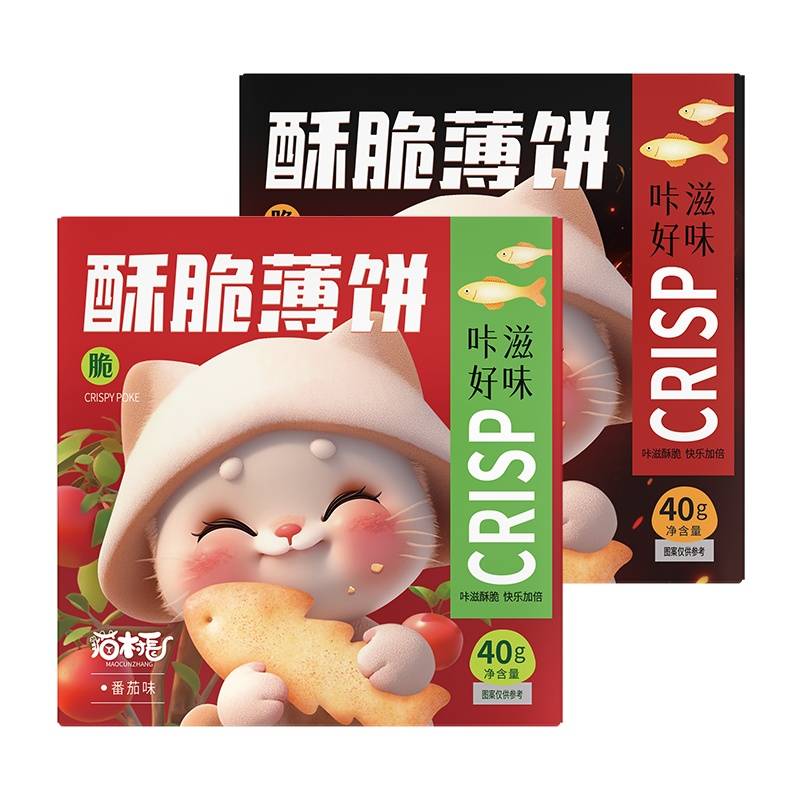 猫村长酥脆薄饼40g*15盒