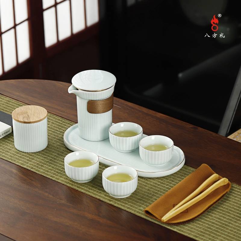 八方礼融合茶具（影青）