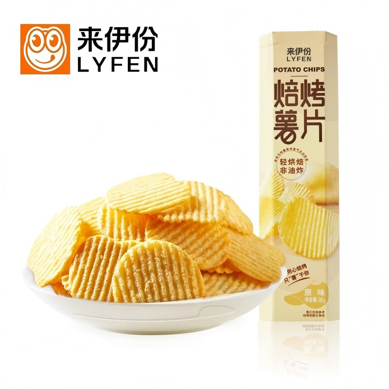 来伊份焙烤薯片（原味）90g*5包