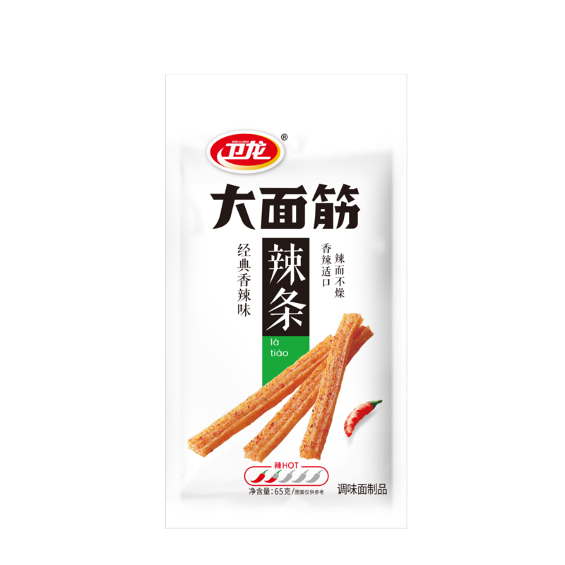 卫龙大面筋经典香辣味65g*5包