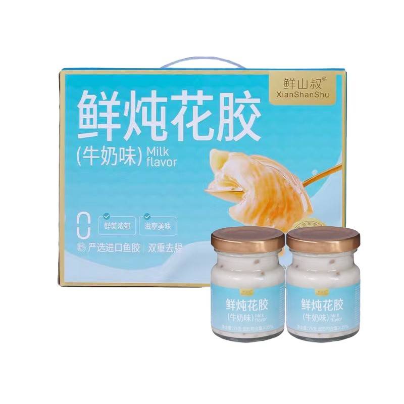 鲜山叔 鲜炖燕麦花胶75g*12瓶/箱