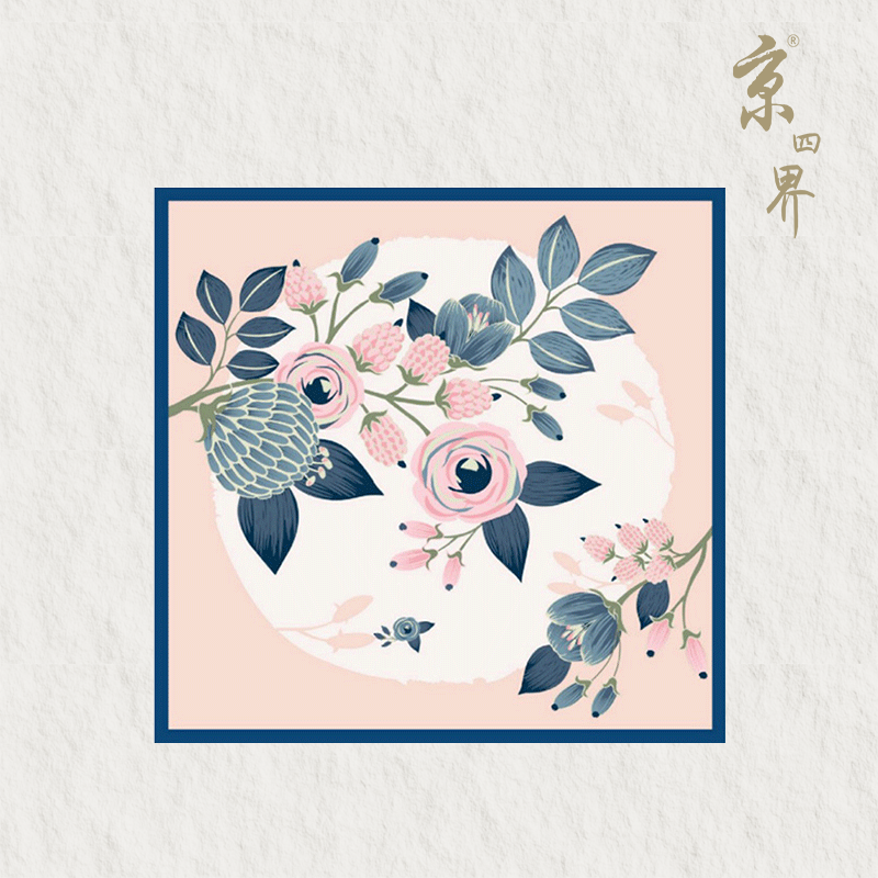 京四界·玫瑰有约仿丝丝巾	JSJF-65001
