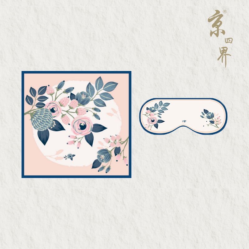 京四界·玫瑰有约丝巾&眼罩套装	JSJFT-001