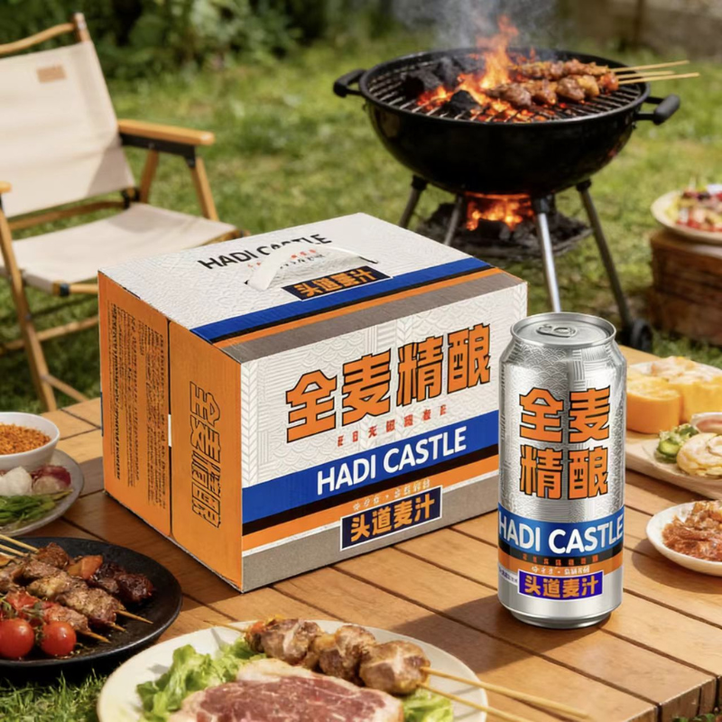 哈帝堡全麦精酿啤酒500ml*12罐（2箱24罐发货）