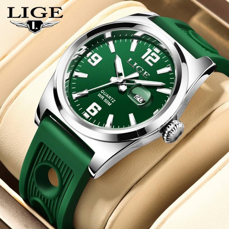 LIGE 利格 运动个性潮酷硅胶石英表  LG89124