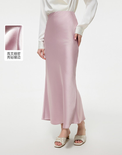 【微珠光缎面】高端轻奢鱼尾裙2026夏新款高腰A摆半身裙女